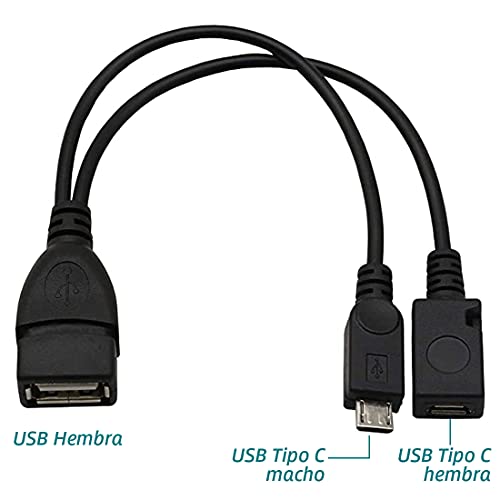 Adaptador LAN Ethernet, Adaptador de Red Micro USB a RJ45, Cable Conector Convertidor 100Mbps Ethernet RJ45 con USB Carga y Cable Micro USB OTG para Fire TV Stick Google Chromecast Ceros Raspberry Pi