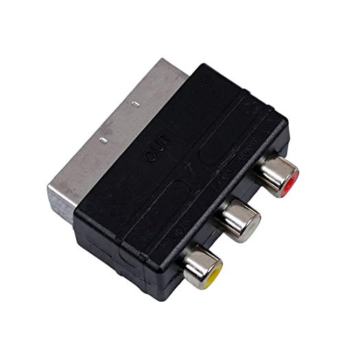 PSBasics Scart Adapter | Audio Video Cinch zu Scart | AV Adapter Stecker TV Spielkonsolen – Bild 5