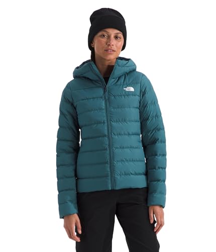THE NORTH FACE Women's Aconcagua 3 Hooded Jacket | Insulated Winter Coat, Wind & Water Resistant, Attached 3 Piece Hood with Cinch Cord, Space, Small
