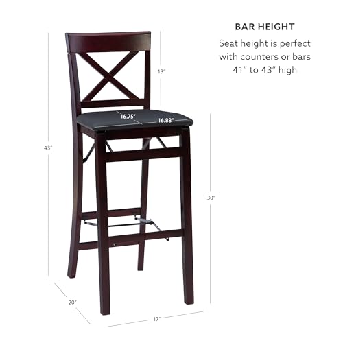 Linon Darwin X Back Butaco Plegable de 30 pulgadas miniatura 3