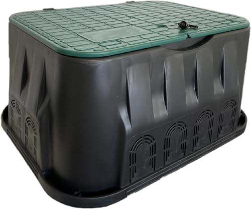 UZMAN 14' Jumbo Ventilbox Ventilkasten 630x485x295mm – Robuster Wasserschacht für Gartenbewässerung, Bewässerungssysteme, Ventilschacht & unterirdische Installation.