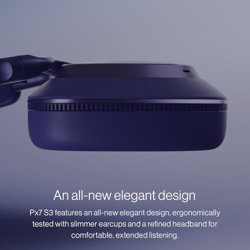 Image of Bowers & Wilkins Px7 S3 Over-Ear Headphones, High-Resolution Sound, Comfortable Fit, Bluetooth, Active Noise Cancelling & Transparency Mode, 30-Hour Playtime, Quick Charge Support, Frost Blue