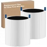 2 Pack Mini Max Replacement Filter, FMINI Air Filter Compatible with Blueair Blue Pure Mini Max Air Purifier, True H13 HEPA & Activated Carbon Filter