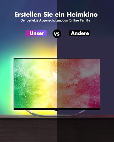 FOLAI LED Streifen 2M Bluetooth Musik Sync Timer Einstellung RGB LED Streifen Farbwechsel LED Lichterkette mit Fernbedienung für Schrank Dekoration