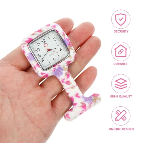 Relojes de enfermera de silicona SEWACC, cronómetro de solapa para hospital y clínicas 4