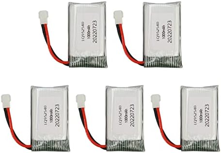 Lot 5 Batteries Lipo 800mAh 3.7V – Pour Drone Syma X5C X5SC M68 K60 – Remplacement