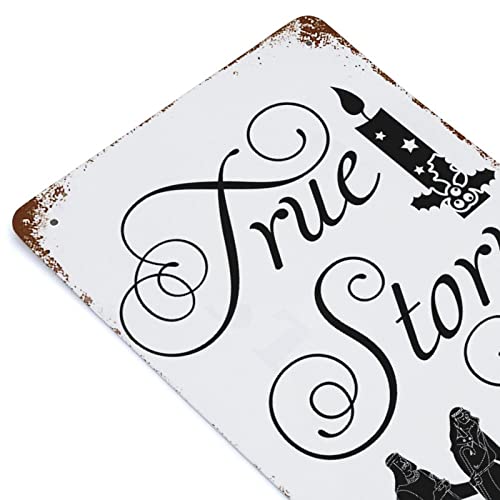 True Story Aluminum Sign Christmas Nativity Decor Plaque Tin Sign Custom Signs Outdoor Metal Wall Decor Man Cave Bar 8"X12" Christmas Party Wall Decor Art Iron Vintage Sign #TOP6