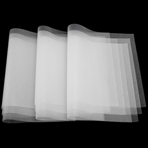BAKHUK 9 Stück transparente Kühlschrankmatte Kühlschrankeinlagen Kühlschrankmatten Ablagen waschbare Kühlschrankeinlagen Schublade Tisch Platzsets Cover