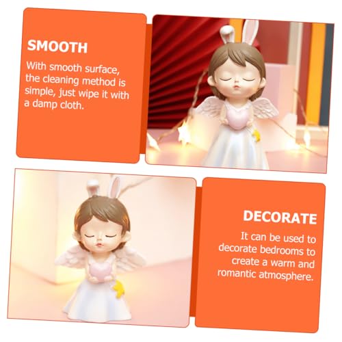 Figurita ángel pequeña con luz nocturna decorativa miniatura 5
