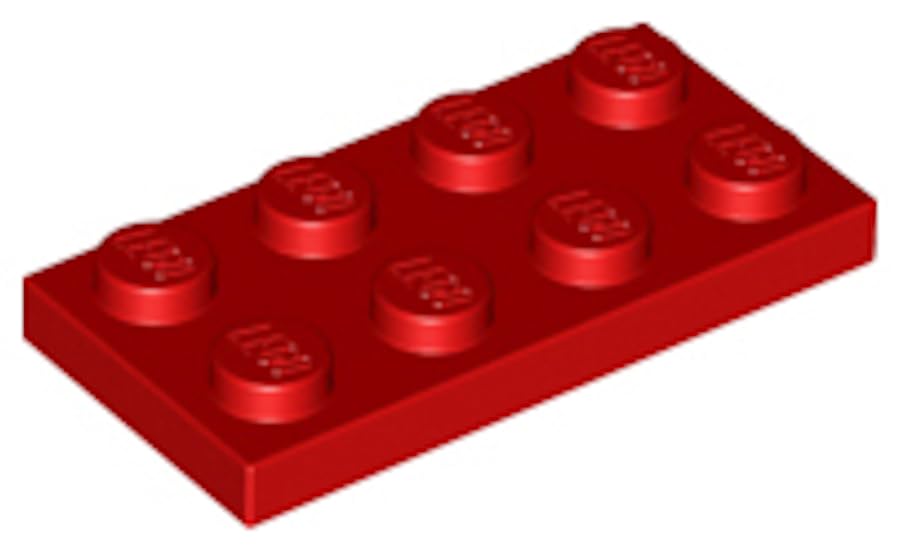 LEGO Construction Plate 2x4, Part 3020 (Red, 50, Bricks) — image 1
