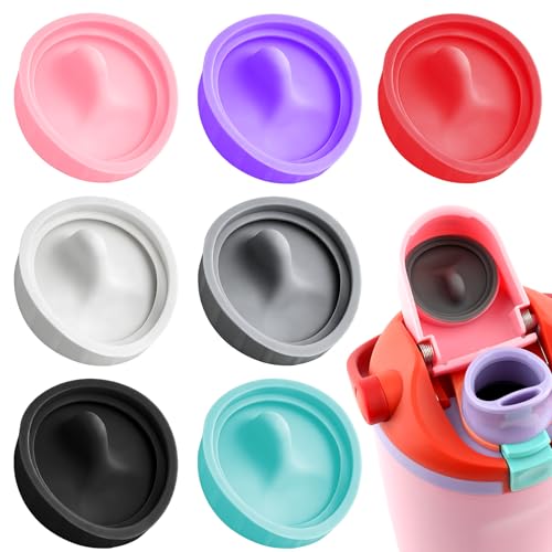 NASEIM Replacement Stopper Compatible with Owala FreeSip Sway 30oz 40oz, 7Pcs Leakproof Silicone Cap Mouth Stopper for Owala FreeSip Tumbler 40oz Water Bottle Lid Spout Gasket Plug Parts(Mix Color)