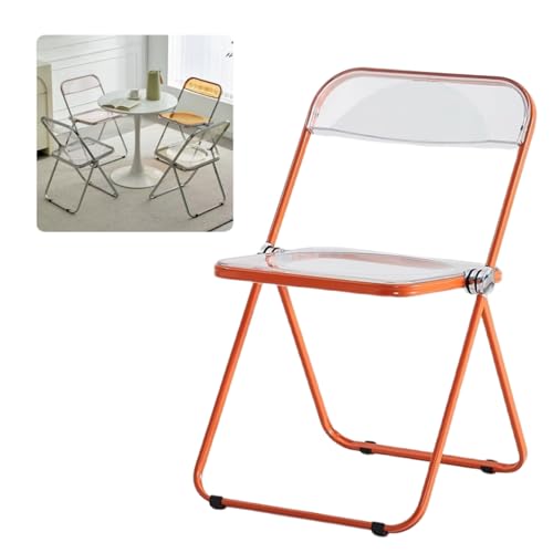 パイプ椅子 クリアチェア 折りたたみ椅子 透明椅子 幅46×奥行47×高さ77cm クリア椅子 スケルトン 折り畳み椅子 透明 滑り止め 耐摩耗性 イス デスクチェア 折りたたみ コンパクト 完成品 組立不要 背付き 折りたたみチェアー 喫茶店 おしゃれ