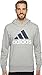 adidas Men's Essential Linear Logo Pullover Hoodie, Medium Grey Heather, Medium