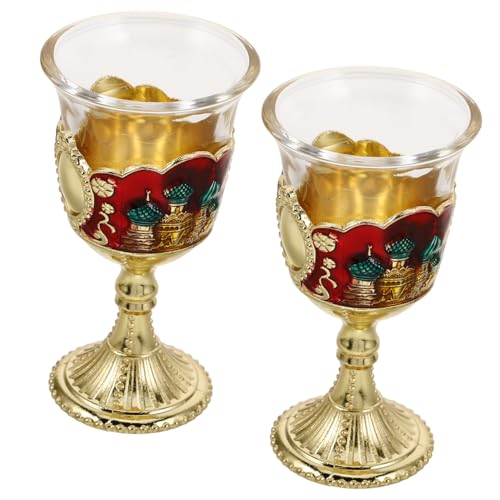 COLLBATH Copas De Mano De Metal Taza De Licor De Estilo Vintage Para Recepciones De Boda Antirroturas