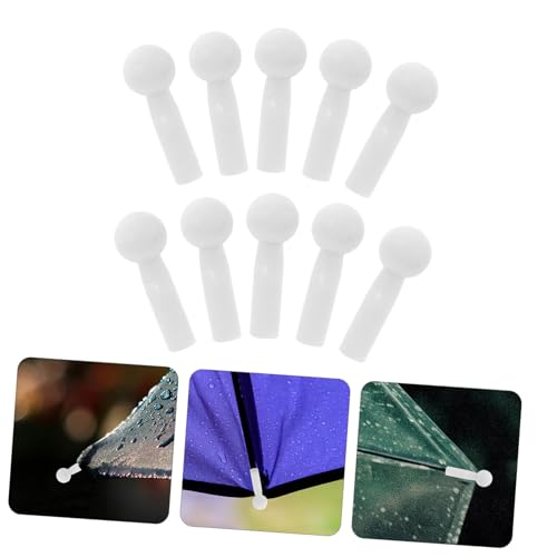 Perles de Queue de Parapluie Pliable en Plastique Blanc, Lot 10 Pièces – vue 8