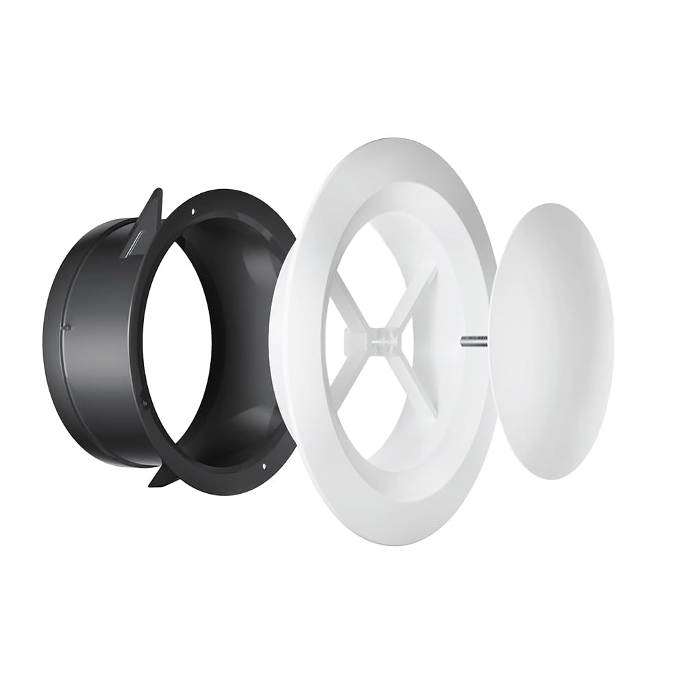 Riloer Cubierta de ventilación circular para caravana de 75 a 200 mm, color blanco