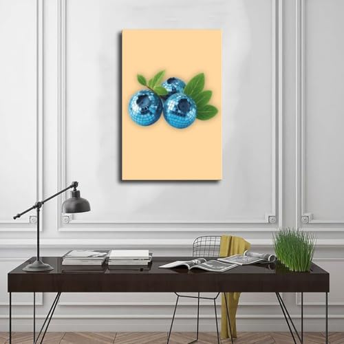 Impression disco myrtille poster fruité tendance grand format 50x76cm