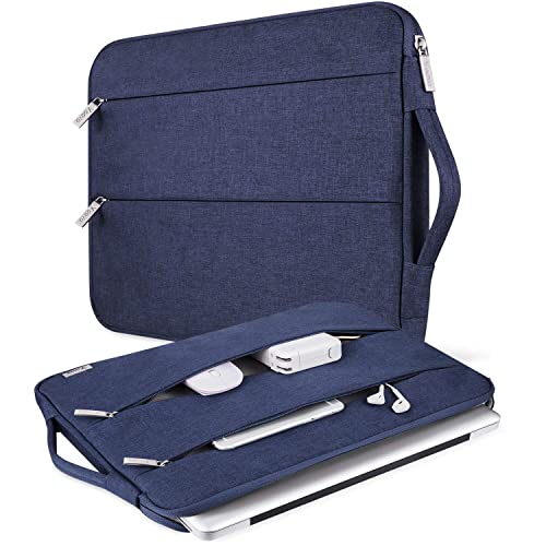 Voova Laptop Sleeve Carrying Case 13 13.6 Inch Compatible with MacBook Air 13 M1/M2/M3/M4, MacBook Pro 13/14, IPad Pro 13, Waterproof Slim Computer Cover Bag, Blue