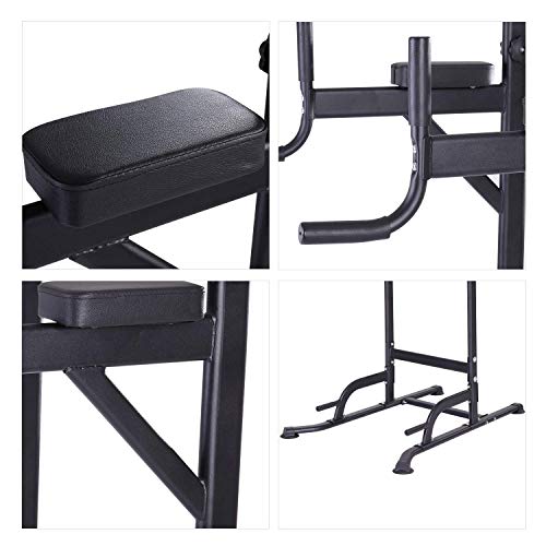 K KiNGKANG Power Tower Home Gym Adjustable Height Pull Up Bar Fitness Equipment Multi-Function Work Out Equipment, T055 - Thumbnail 3