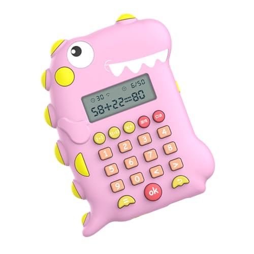 Calculatrice dinosaure rose pour surmonter les blocages en maths