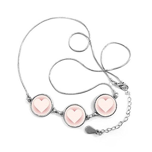Collier pendentif rond avec motif de St Valentin pour femme et homme