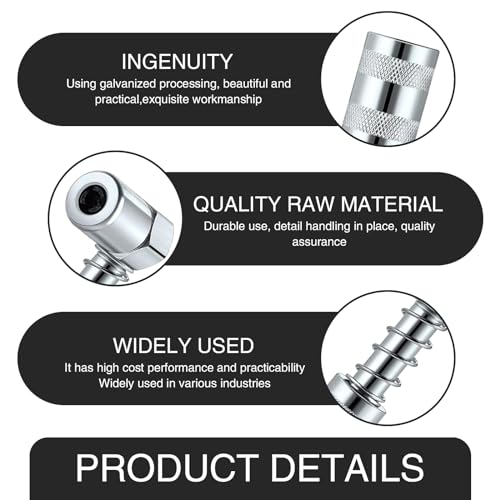 Jewkot 2 PCS Car Grease Gun Adapter with Sleeves, 90 Degree 3 Jaw Waterproof Durable Metal Vehicle Grease Gun Coupler, Universal Automotive Coupler Accessories for Car SUV Truck (Silver)