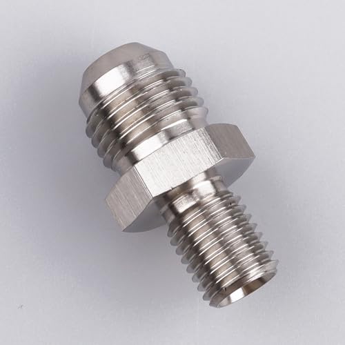 Image of Stainless Steel Aluminum Male Flare -6AN to M10 x 1.5 Male Metric Thread Pipe Fuel Fitting Adapter
