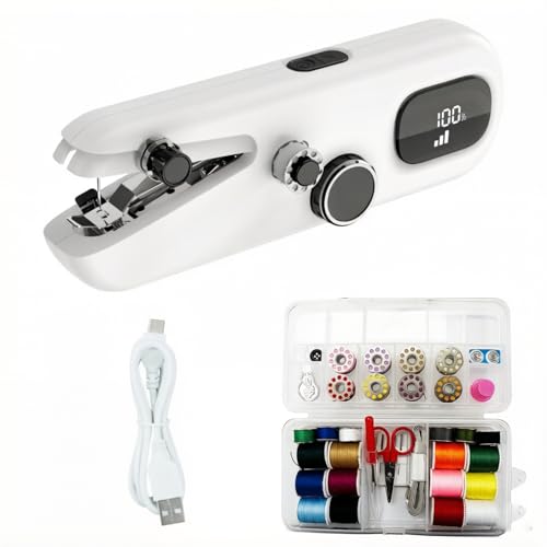 Handheld Sewing Machine with LED Display – 3-Speed Electric Mini