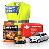 Trousse de premiers secours entièrement équipée selon la norme en vigueur pour vous permettre de réagir immédiatement en cas d'urgence.