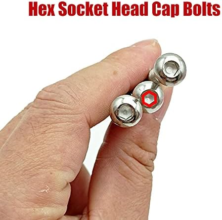 M8 Nuts and Bolts Set Stainless Steel Assortment of Hex Socket Bolts and Nuts (YT-B-M8 Pack of 72PCS)