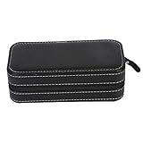 ★ Praktisch: Dank der kompakten und tragbaren Gr??e k?nnen Sie das Uhrenetui überall hin mitnehmen, ohne sich Gedanken über den Platzbedarf machen zu müssen.Das Rei?verschluss Design sichert diesen Koffer sicher, egal wohin Sie ihn mitnehmen m?chten.