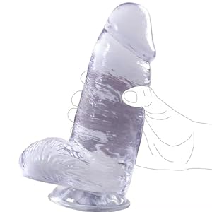 2.8” Diameter Huge Thick Dildo, Big Dildos with Strong Suction Cup for Hands-Free, Giant Dildos for Vagina,Anal Play, Big Size Sex Toys for Advanced Players, Clear Dildo for Women Men, Cobulipo