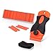 Price comparison product image Ehdis Plastic Scraper with 100 Plastic Razor Blade, Adhesive Remover, Sticky Remover for Removing Lable, Glue, Decal in The Glass, Window, Floor, Orange