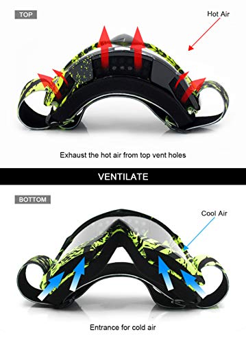Sposune Motorcycle Goggles, Atv Dirt Bike Off Road Racing Mx Riding Goggle Anti-Scratch Dustproof Bendable Uv400 Eyewear With Padded Soft Thick Foam,Adjustable Strap For Adults' Cycling Motocross #TOP4