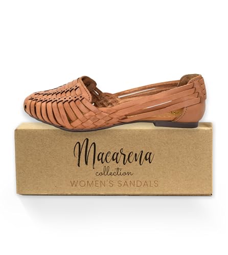 Macarena Collection Womens Shoes Leather Sandals for Women | Huarache Handmade Mexican Sandals | Comfortable & Stylish Womens Sandals 21672