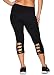 RBX Active Women's Plus Size Cotton Spandex Capri Leggings Black Basic 1X
