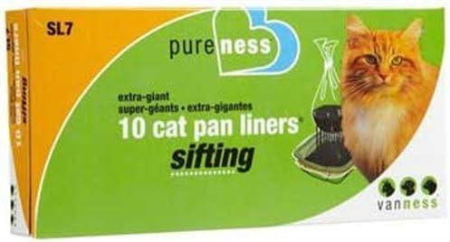 Van Ness Sifting Cat Pan Liners, 7-Pack, 30-Gallon Capacity, 100% Recycled Plastic