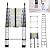 14.5FT/4.4M Telescoping Ladders EN131 Standards Multi-Purpose Telescopic Ladder Folding Ladder Loft Attic Ladder Folding Aluminum Extension Ladder for Home Building Maintenance Garden Work Access Loft