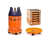 Plastic Forte Soporte portabombona de butano ó macetas hasta 30 cm con 4 Ruedas giratorias