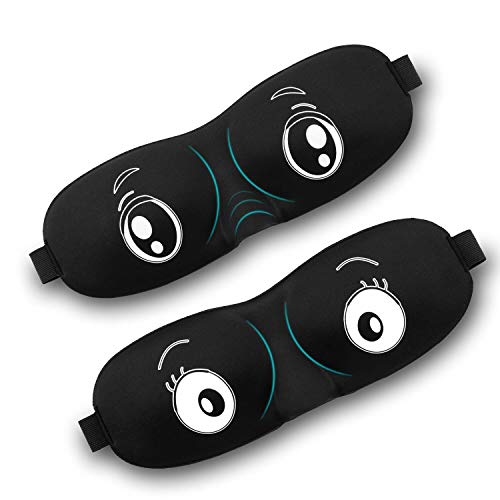 Newyond Masque de Sommeil, Masque de Nuit, Masque de Voyage ( Pack de 2 )