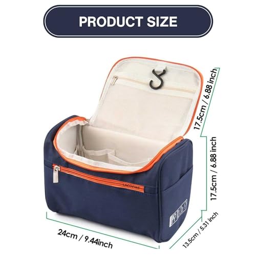 Image of Women's Multi Functional Travel Toiletry Hanging Makeup Organiser Bag(Blue)