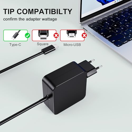 Alimentation Type C 65W compatible Surface Pro 12 11 10 9 Tablet - 2