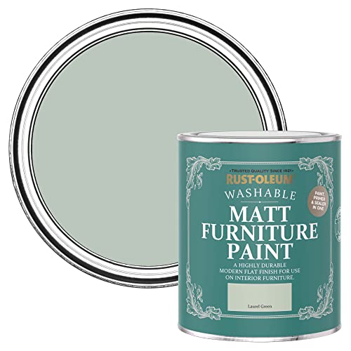 Rust-Oleum Green Furniture & Skirting Board Paint in Matt Finish - Laurel Green 750ml