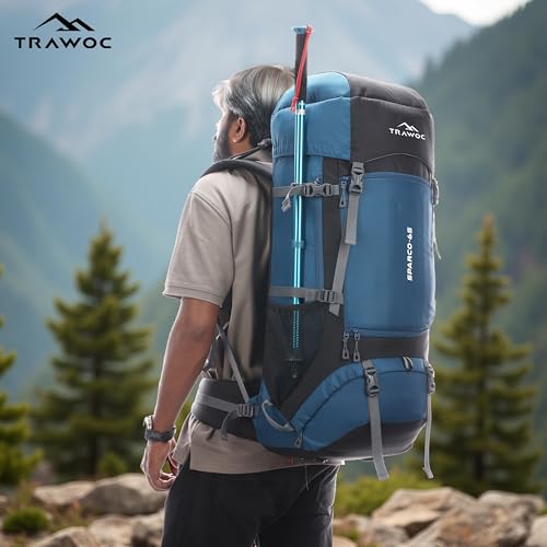 Trawoc TRAWOC SPARCO 65L Travel Backpack Hiking Trekking Bag Camping Rucksack ...