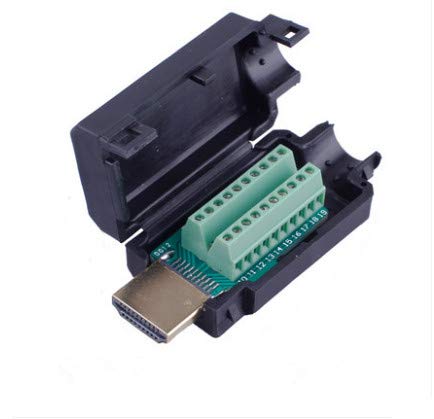 Davitu 1PCS YT370 High-definition HDMI connector The plug Terminal block Hd line joint Male head screw or welding - (Color: Brown)