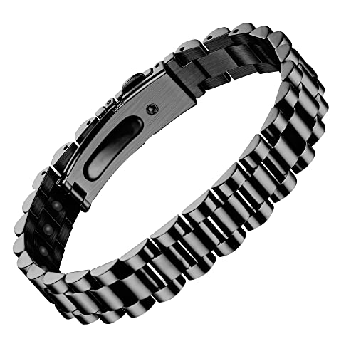 Image of Jecanori Magnetic Bracelets for Men - Men's Hematite Bracelet with Remove Tool & Jewellry Gift Box,Magnetic Field Therapy
