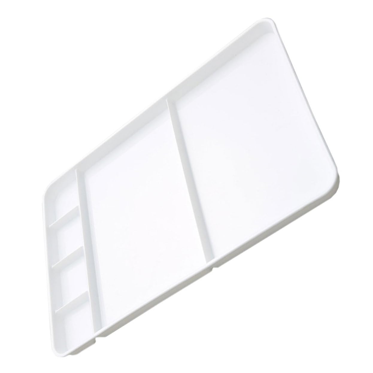 Palette de Peinture Multi-Compartiments Pratique Plastique Blanche en PP Surface Lisse et Résistante pour Mélange Aquarelle pour Artistes et Étudiants