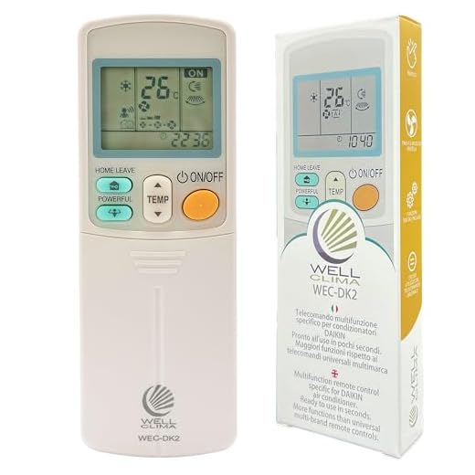 Wellclima Mando a Distancia Universal para Aire Acondicionado Daikin, Compatibilidad Garantizada, Similar al Original hasta 5 Velocidades de Ventilador, Instrucciones en 6 Idiomas, Asistencia Directa