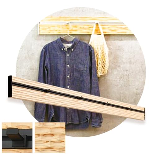 ウォールラック WAVE 長押 ズッキーニ × ブラックレール 1セット 佐野銘木店[90日以内に発送予定(土日祝除く)]徳島県 上板町 長押し ハンガーフック レール ストッパー インテリア 選べる スギ 杉