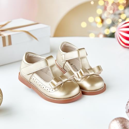 Image of Felix & Flora Toddler Little Girl Princess Dress Shoes-Mary Jane Flats for Girl Party School Shoes